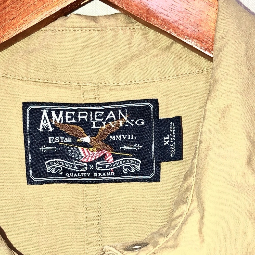 American Living Cargo Vest khaki XL NWT - Picture 2 of 5